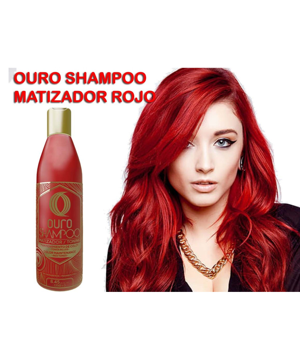 Ouro Color Maintenance Toning Red Shampoo 8.45 oz