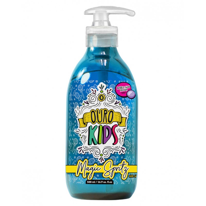 Ouro Kids Magic Spritz Bubble Gum Aroma Hair Gel (Alcohol Free) 16.9 oz