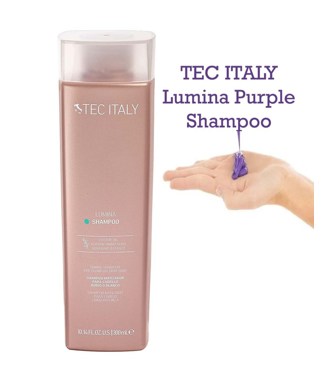 Tec Italy Color Dimension Lumina Shampoo matizador para cabello rubio y blanco 10.1 oz