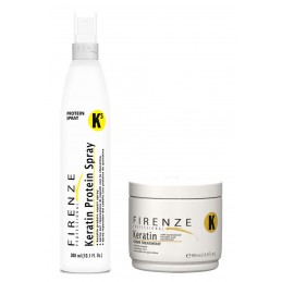 Firenze Professional Keratin Repair Bundle - Keratin Protein Repair Spray and Keratin Mask Treatment