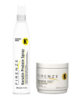 Firenze Professional Keratin Repair Bundle - Spray Reparador con Proteína de Queratina y Mascarilla de Queratina