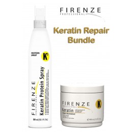 Firenze Professional Keratin Repair Bundle - Keratin Protein Repair Spray and Keratin Mask Treatment