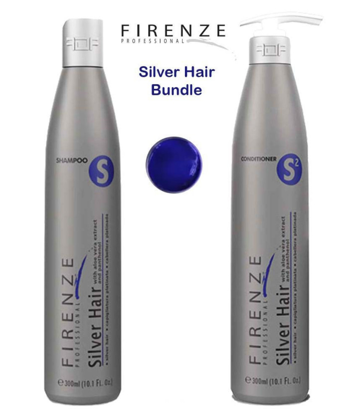 Firenze Professional Color Protection Bundle - Silver Hair Shampoo and Conditioner