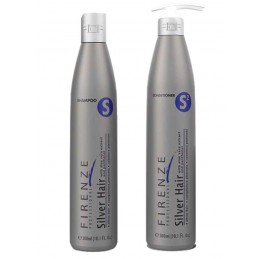 Firenze Professional Color Protection TRIO - Silver Hair Shampoo, Conditioner & Bio Complex Protein Spray