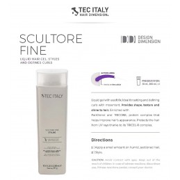 Tec Italy Style Scultore Fine Liquid Hair Gel for sculpting & defining curls 10.1 oz