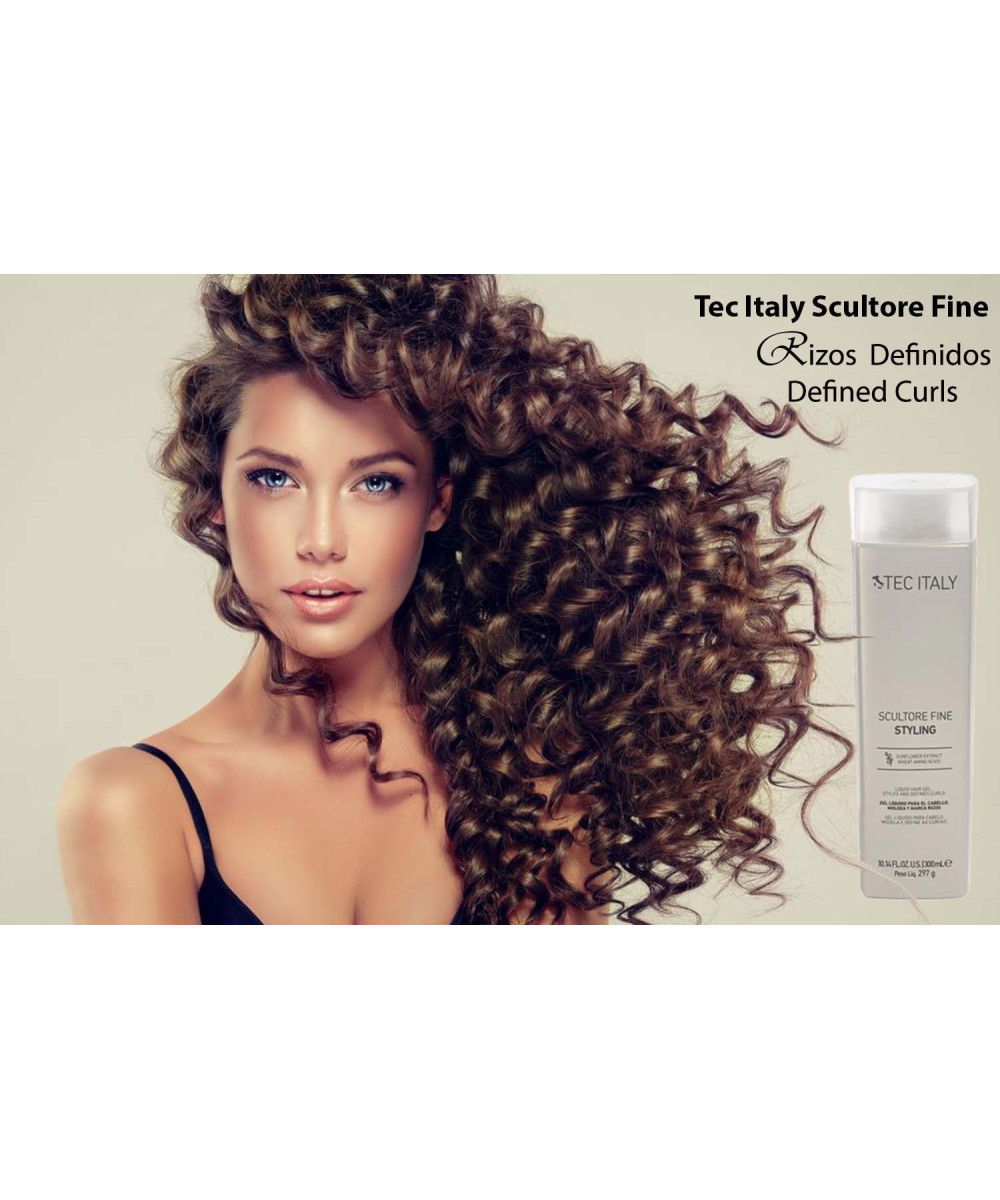 Tec Italy Style Scultore Fine Gel Liquido para moldear y marcar rizos 10.1 oz