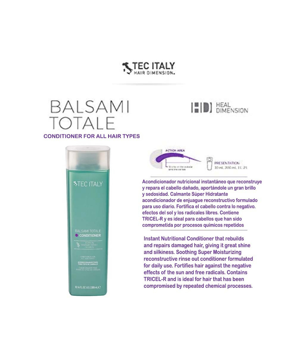 Tec Italy Balsami Totale Strong Conditioner For All Hair Types 10.1 oz