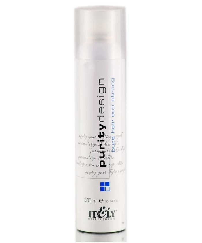 Itely Purity Design Pure Hair Eco Spray para el cabello de fijacion fuerte con bomba 10.1 oz