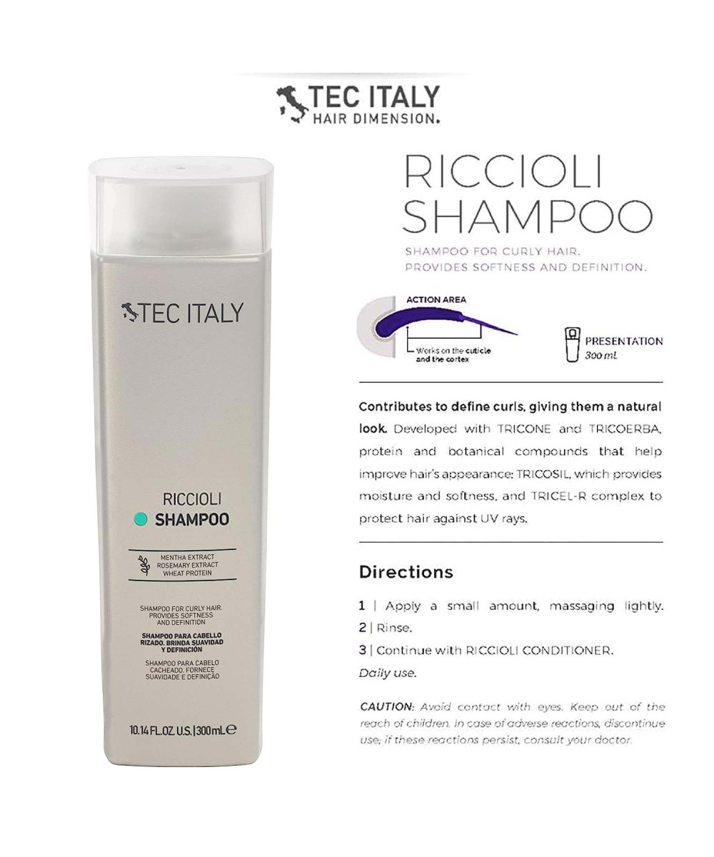 Tec Italy Riccioli Shampoo for Curly Hair 10.1 oz