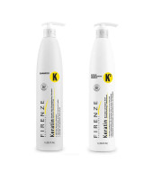 Firenze Professional Keratin Care Bundle - Keratin Complex Shampoo and Intense Conditioning Complex Liter Size