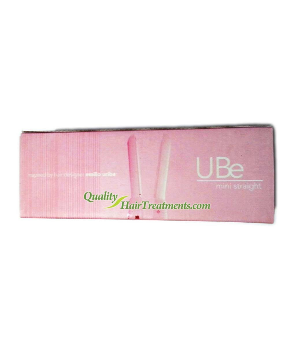 De Fabulous UBe Straight & Curl Mini Plate Flat Iron, Pink 1/2" Width